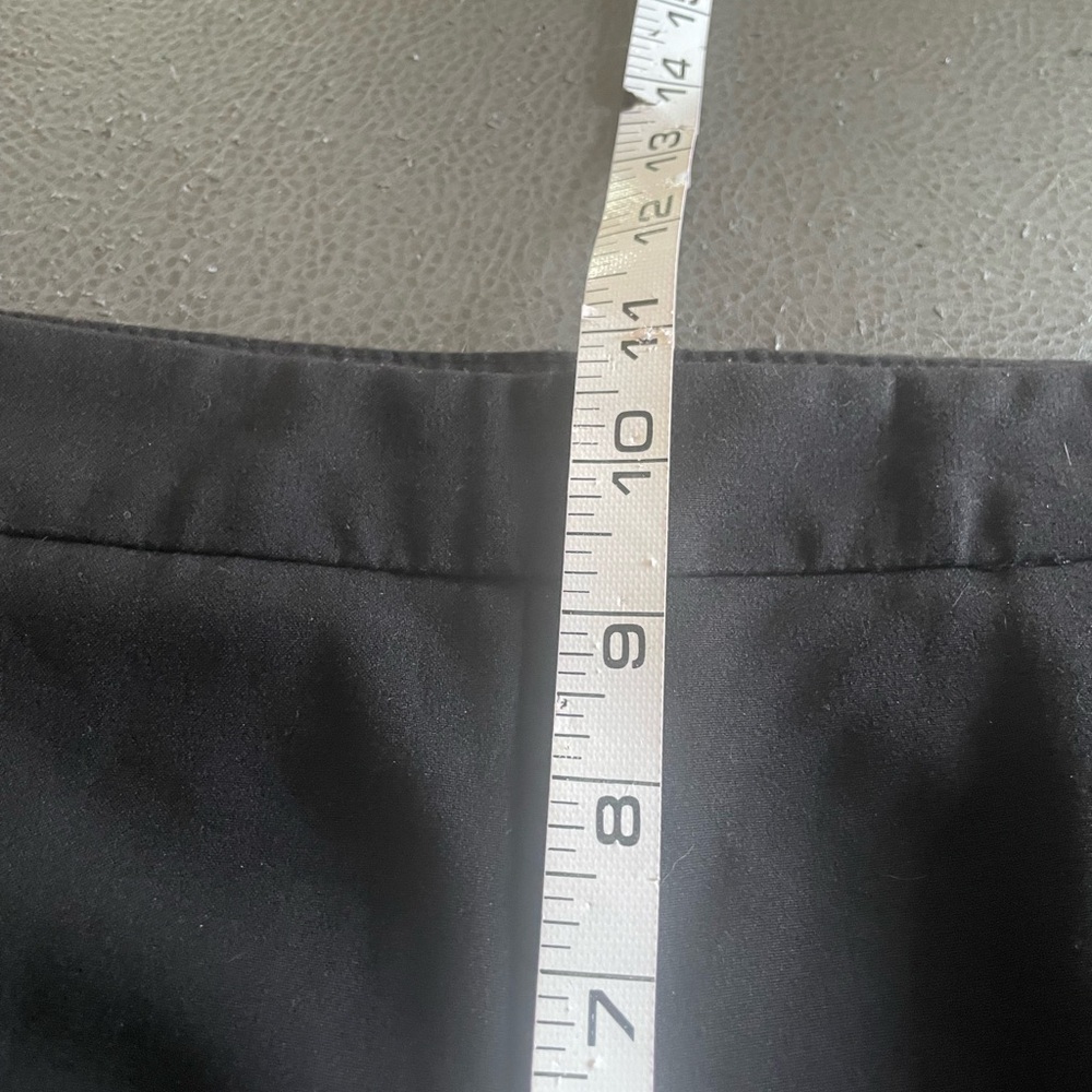 Dress Barn black pants flat front trousers size 12 rayon spandex pockets pull on - Picture 10 of 13